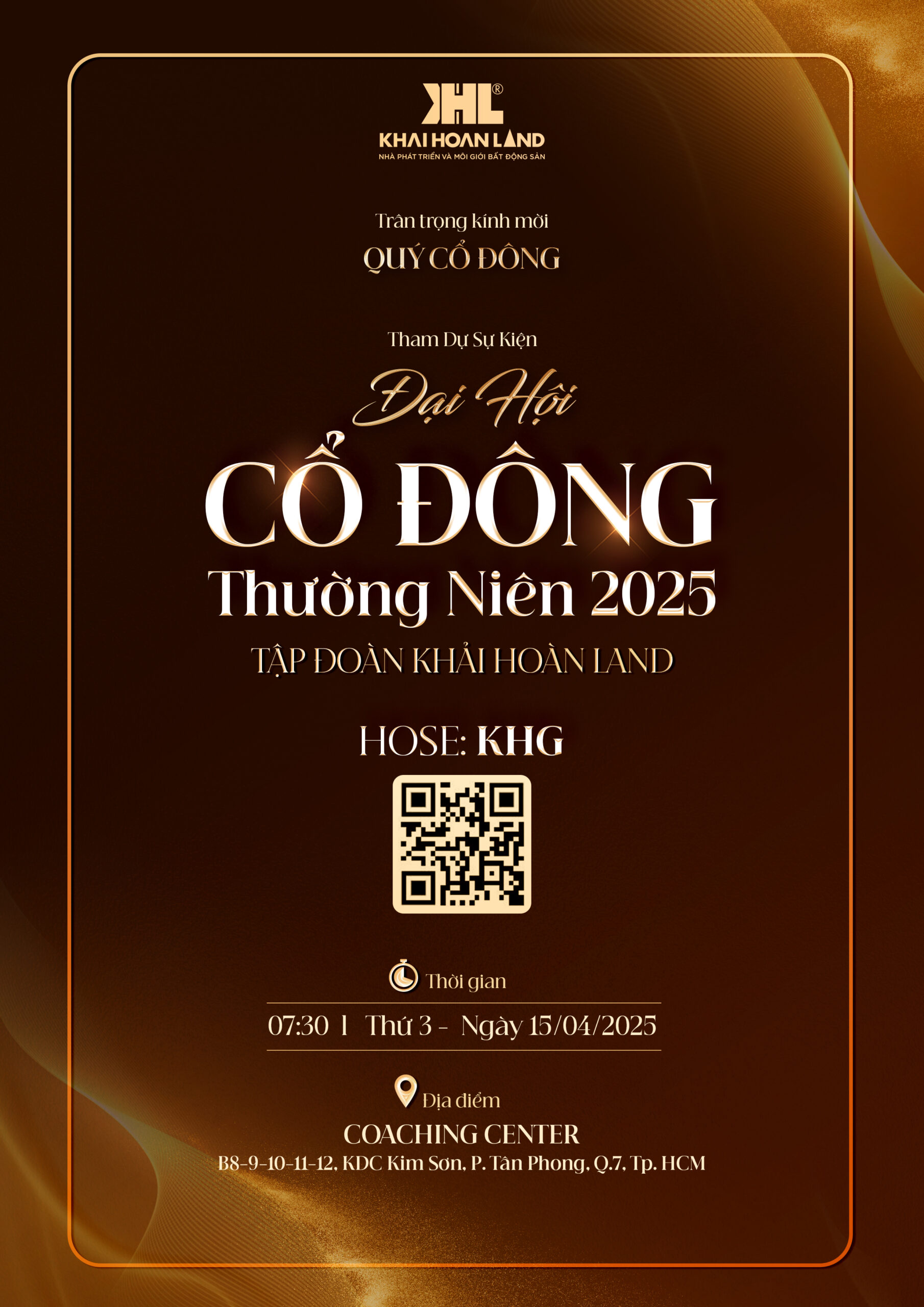 TẬP ĐOÀN KHẢI HOÀN LAND TRIỂN KHAI KẾ HOẠCH TỔ CHỨC ĐẠI HỘI ĐỒNG CỔ ĐÔNG THƯỜNG NIÊN NĂM 2025